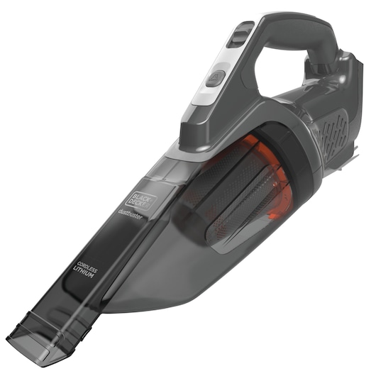 BLACK+DECKER BCHV001B-JP handheld cordless vacuum cleaner, gray and black, side angle on white background.