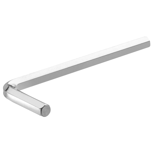 BLACKDECKER BCRTA01 silver L-shaped hex key tool on white background, product photography.