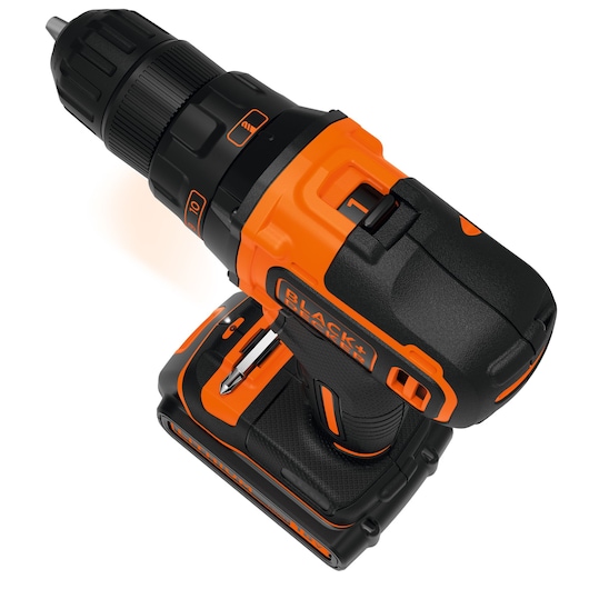 18V Boremaskine 2 gear + 400mA lader + 2 batterier + kuffert