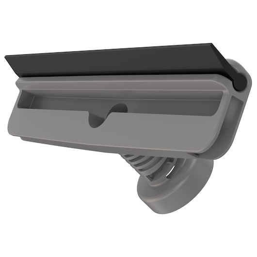 BLACK+DECKER BHSM15FX08 gray squeegee attachment for steam mop, photographed on white background, angled view.