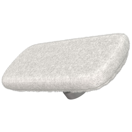 BLACKDECKER BHSM15FX10 rectangular microfiber steam mop pad, side view, white background.
