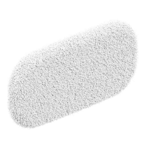 BLACKDECKER BHSM15FX10 white rectangular mop pad attachment, microfiber texture, top view, white background.