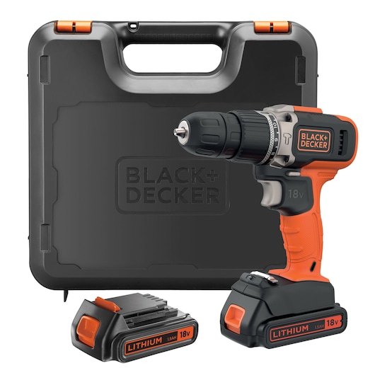 18V Li-Ion slagboremaskine med 2x 1.5Ah batteri og 400mA oplader