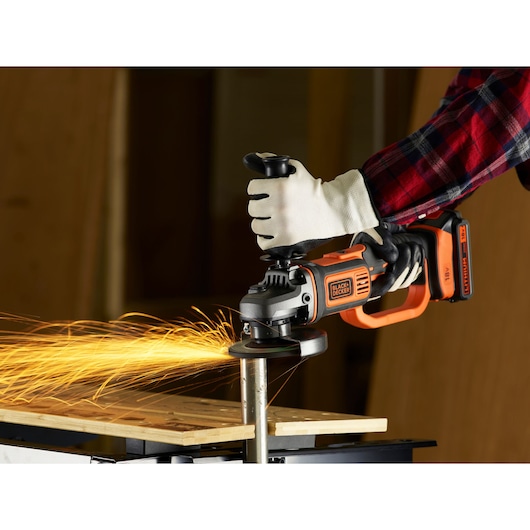 18V Li-Ion vinkelsliber uden batteri