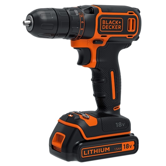 18V Boremaskine + 400mA oplader + kuffert + 1 batteri