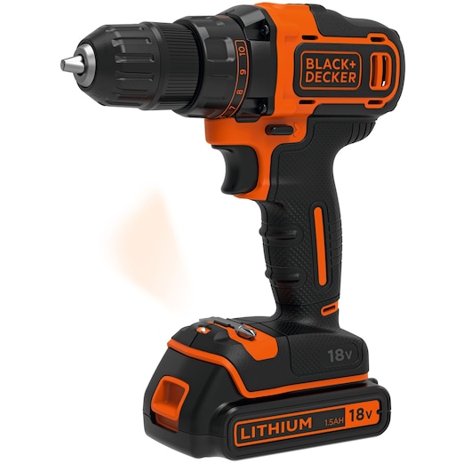 18V Boremaskine 2 gear + 400mA lader + 2 batterier + kuffert