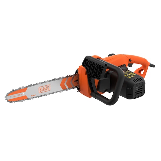 BLACK+DECKER corded chainsaw with 35cm bar length