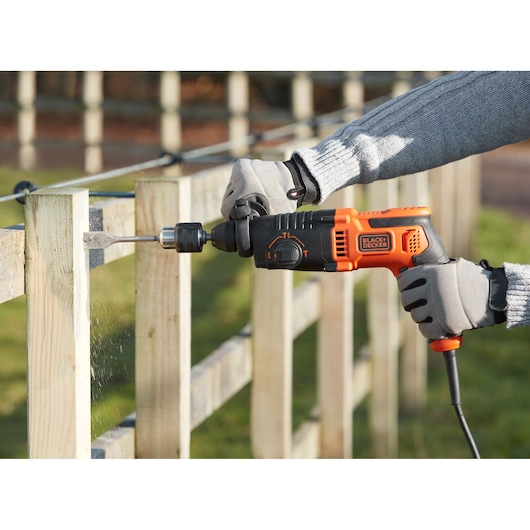 650W Corded SDS-PLUS Hammer Drill and Kit Box