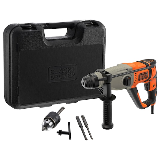 800W Corded SDS-PLUS Hammer Drill and Kit Box