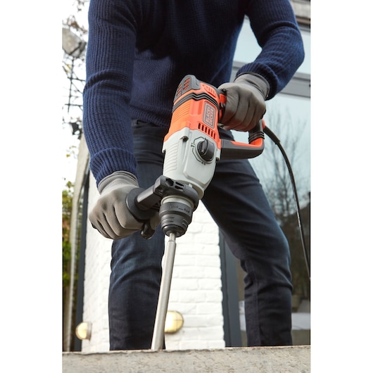 800W Corded SDS-PLUS Hammer Drill and Kit Box
