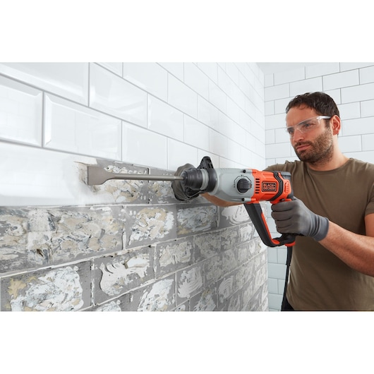 800W Corded SDS-PLUS Hammer Drill and Kit Box