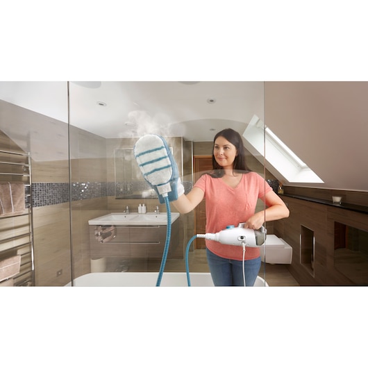 1600W 2-i-1 Steam-Mop™ med Delta Head, SteaMitt™ og 15 tilbehørsdele
