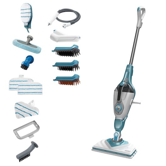 1600W 2-i-1 Steam-Mop™ med Delta Head, SteaMitt™ og 15 tilbehørsdele