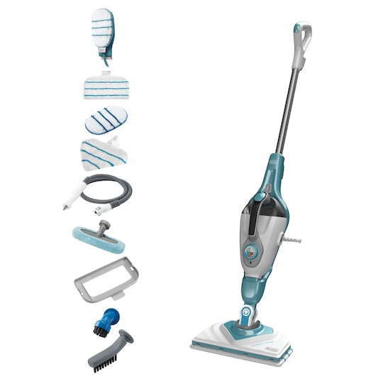 1600W 2-i-1 Steam-Mop™ med Delta Head, SteaMitt™ og 11 tilbehørsdele