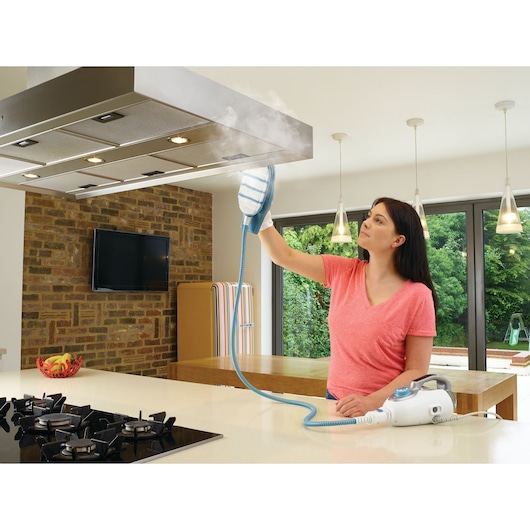 1600W 2-i-1 Steam-Mop™ med Delta Head, SteaMitt™ og 13 tilbehørsdele