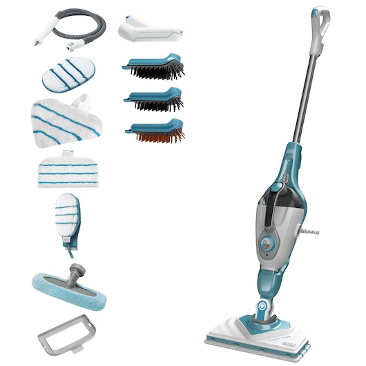 1600W 2-i-1 Steam-Mop™ med Delta Head, SteaMitt™ og 13 tilbehørsdele