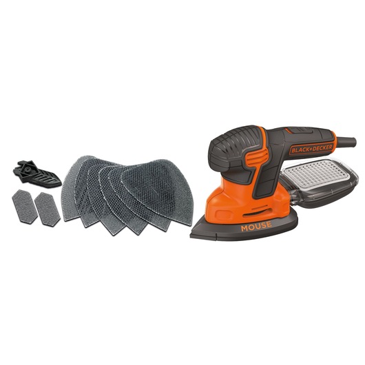 120W næste generation Mouse ® slibemaskine med kuffert og 9 tilbehør