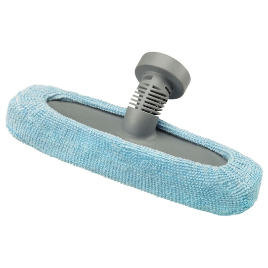 BLACKDECKER FSMH1321 steam mop cleaning pad accessory, light blue microfiber cover, angled on white background.